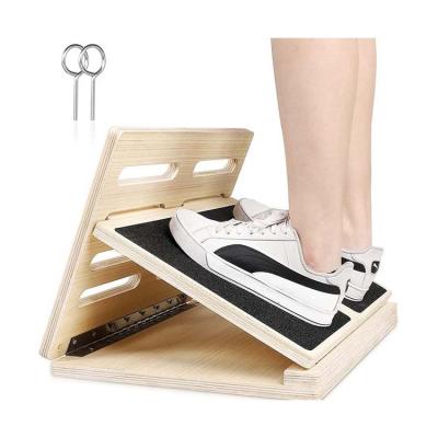 China Eco - Friendly Home Widely Used Fitness Leg Slimming Wooden Calf Stretch Exercise Board for sale