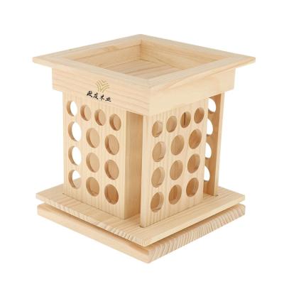 China Quality Guaranteed Eco-friendly Customized Wooden Rotating Rack Storage Cabinet Display Rack for sale