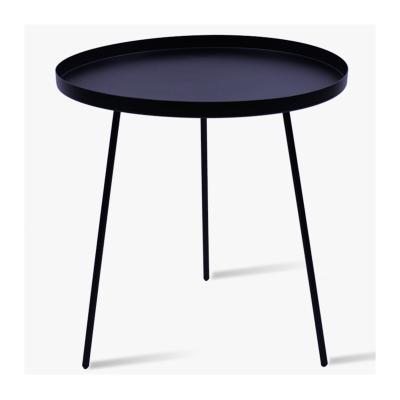 China Original Farmhouse Stain Luxury Round Side Table Living Room Round Table Metal Round Side Table for sale