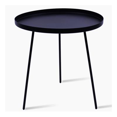 China Scandinavian farmhouse factory straight hair style round side table simple design coffee table metal round side table for sale