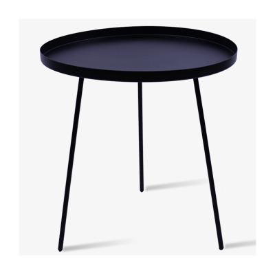 China Hot Selling Living Room Furniture Nordic Farmhouse Style Round Side Table Home Metal Round Side Table for sale