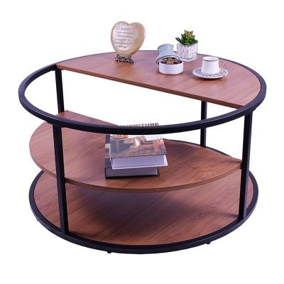 China Nordic modern metal coffee table low price living room furniture metal particle board coffee table for sale