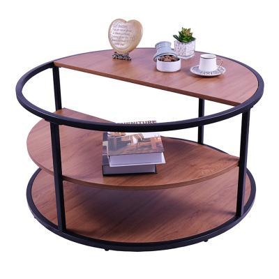 China Nordic minimalist modern metal round table coffee table metal particle board coffee table for sale