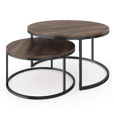 China Low price sale metal coffee table extendable round coffee table nesting coffee table side table for sale