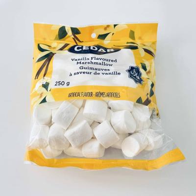 China Natural Hot Selling Halal Meat Multicolored Cylindrical Fruits and Vanilla Flavored Marshmallows for sale