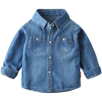 China Spring Autumn Kids Casual Jacket Girls Bomber Jacket Ripped Holes Jeans Coats Little Boys Girls Denim Tracksuit Suit for sale