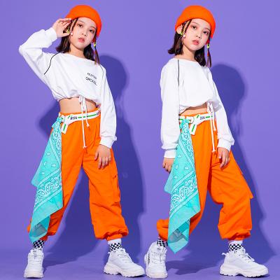 China Hip Hop girls boutique performance clothes spring Autumn Girl Jazz Dance Performance clothes hip-hop two-piece costume for sale