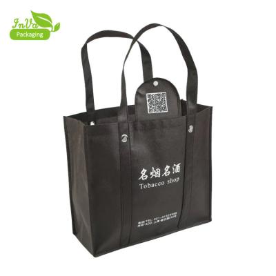 China Free Sample Handled Grocery Tote Bag Promotional Non Woven Shopping Bags With Logos for sale