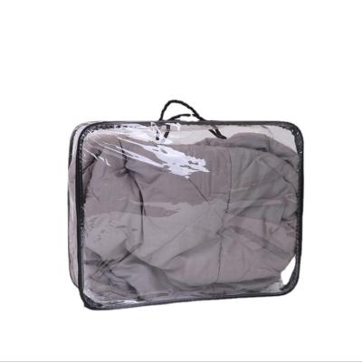 China Custom Factory PVC Bedding Moisture Proof Bag Durable Clear PVC Bag For Sheets Packing PVC Zipper Comforter Bag for sale