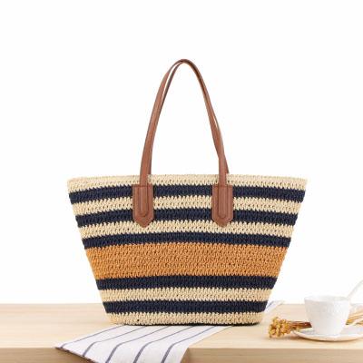 China Lady High Quality Best Lady's Summer Beach Straw Shoulder Rattan Bag Women Tote Bag Rattan Bag Straw for sale