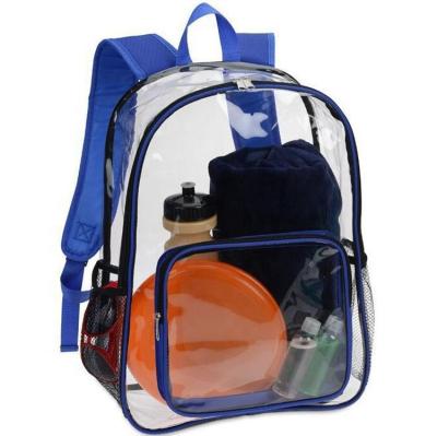 China Customized Waterproof PVC Clear School Backpack Bag, Transfer Backpack School Backpacks for sale