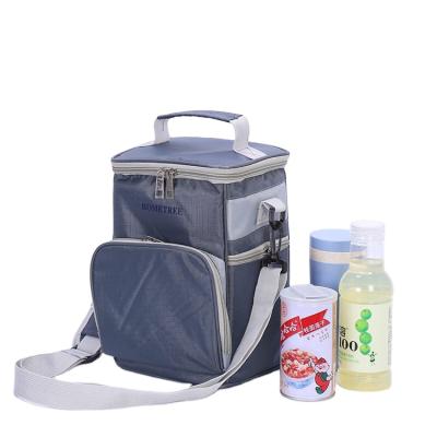 China 14L Capacity Customization Wine Cooler Waterproof High Quality Soft Cooler Insulated Bag Gray Cooler Bag for sale