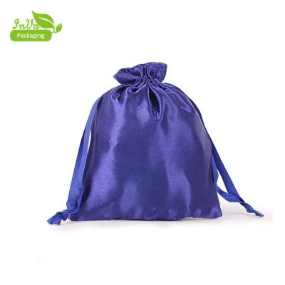 China Rope Handle Satin Wedding Jewelry Gift Satin Silk Drawstring Bag for sale