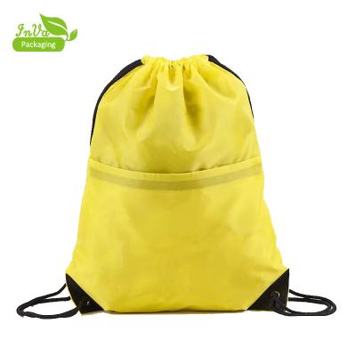 China Promotional Cheap Rope Handle Fashion Backpack Drawstring Bag Polyester for sale