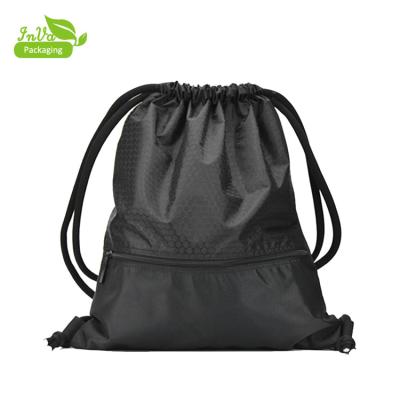 China Wholesale Reusable Shopping Bag Custom Polyester Drawstring Bag Cheap Zipper for sale