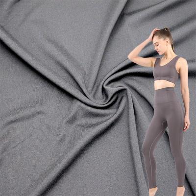 China Factory Supply Breathable 230GSM Polyester Spandex High Elastic Quick Dry Double Brushed Matte Fabric Yoga Wear Underwear Legging Fabric for sale