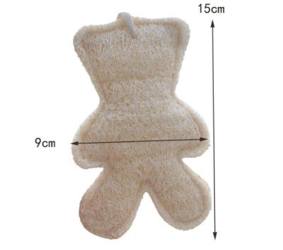 China All Natural Child Cut Natural Bear Towel Squash Loofah Rubbing Towel For Removing Dead Skin Bath Rubbing Artifact Sponge Bath Ball for sale