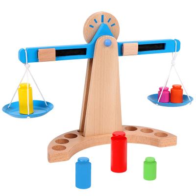 China Fun Children's Enlightenment Wooden Balance Teaching Aid Early Education Montessori Wooden Toys Ladders Toys for sale