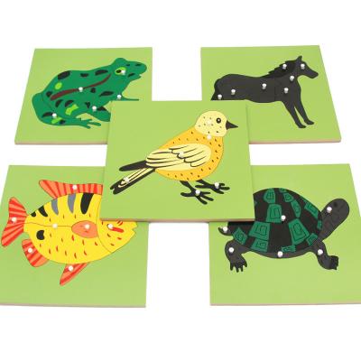 China 2022 New Eco-friendly Material Factory High Quality Wooden Animal Scratcher Puzzle Children's Early Education Educational Toys for sale