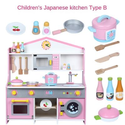 China Early Education Children's Boys And Girls Toys House Japanese Kitchen Cooking Simulation Set Wooden Early Education Educational Toys for sale