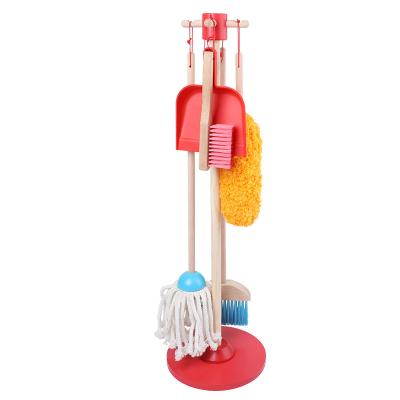 China Early Education Children's Quick Cleaning Broom Set Mini Broom Dustpan Mop Combination Baby Early Educational Toys for sale