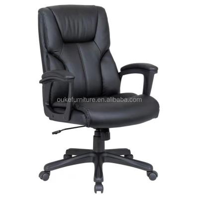 China Leather Adjustable Ergonomic Director High Back Executive Swivel (Height) Office Chair for sale