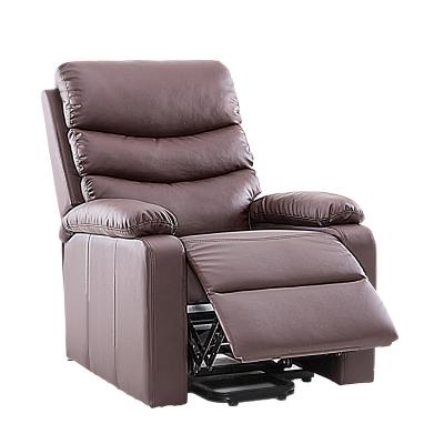 China Reclining Faux Leather Lounge Chair (Height) Adjustable Modern Brown Style for sale