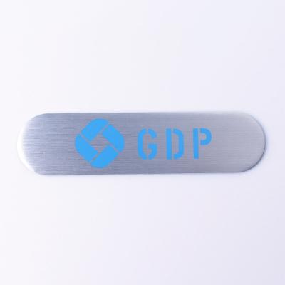 China Metal Cheap Wholesale Plate Metal Aluminum Nameplate Laser Engraving Logo for sale