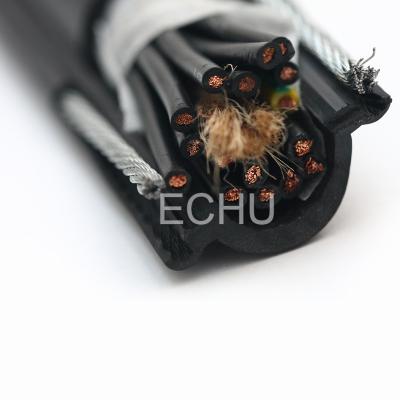 China Cable de control que viaja redondo flexible para las grúas u otros dispositivos RVV (2G) 20Cx1.5SQMM en color negro en venta