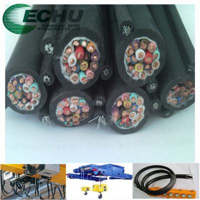 China Cable de control que viaja redondo flexible para las grúas u otros dispositivos RVV (2G) 20Cx1.5SQMM en chaqueta de goma negra en venta