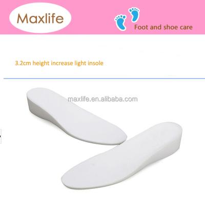 China Height Increase 3.2cm Light White Color Insole High Increase Lift Shoes Insole Cushion Pads for sale