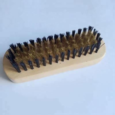 China Brass Bristle Suede Nubuck Brush With Brass Bristle , Premium Suede Brush Nubuck Cleaner for sale