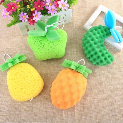 China Factory Direct Selling Viable Hot Sales Fruit Sponge Bath Sponge Baby Bath Fruit Shower Bath Sponge for sale