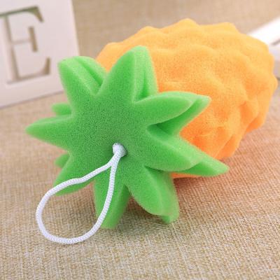 China Viable Professional Custom Bath Toys Gift Baby Bath Sponge Color Bath Sponge Attractive Fruit Shape Sponge for sale