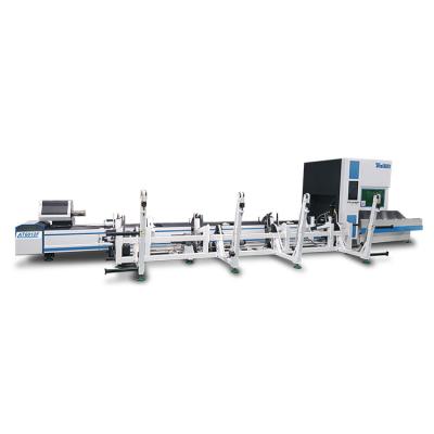 China 2000w CNC Water Cooled Automatic Laser Cutter Maker Maker Square Round Fiber Laser Tube Stainless Steel Metal Iron Pipe Cutting MA for sale