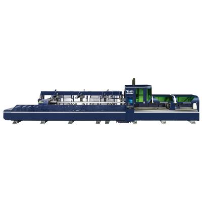 China Tube Cutter Precision Water Cooled Level Cutting 6m Three Pneumatic Chuck Clamping Automatic Loading And Unloading Material Fiber for sale