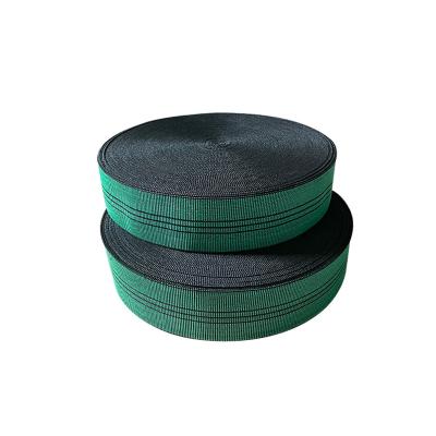 China Trampoline Factory direct supply Furniture green sofa Upholstery elastic webbing for sale