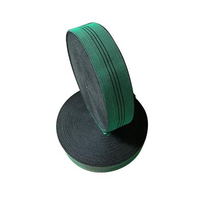 China Trampoline China Goods Wholesale Durable Customized Green Elastic Sofa Webbing Straps Tape Accessories Sofa Elastic Band for sale