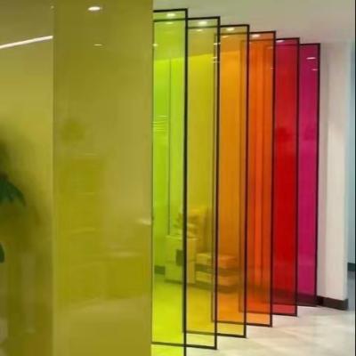 China Workshop electronic control color changing smart glass 5+5mm glass wall for sale