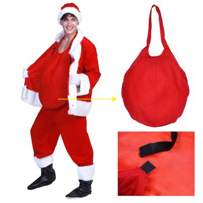 China Santa Claus Belly Christmas Belly Party Accessories Velvet Christmas Costume Adult for sale