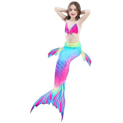 China 3Pcs Polyester Mermaid Tail Little Girl Mermaid Tail Children Swimwear Mermaid Swimwear Swimwear for sale