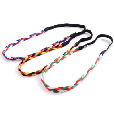 China Handmade National Day Women Braid Hair Accessories Cheap Headband Custom Braid Hair Band For Party for sale