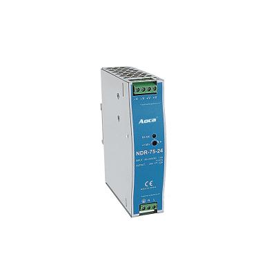 China LED Lighting Single Output Driver 75w 12v 6.3a NDR-75-12 AC DC Din Rail 12 Volt Switching Power Supply for sale