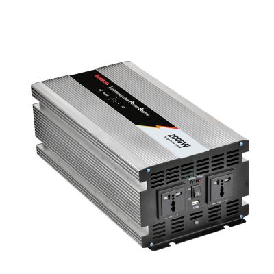 China Solar Power System Home 2000W 12V 24V 48V DC to AC 220V 110V Pure Sine Wave Power Inverter with Universal Plug for sale