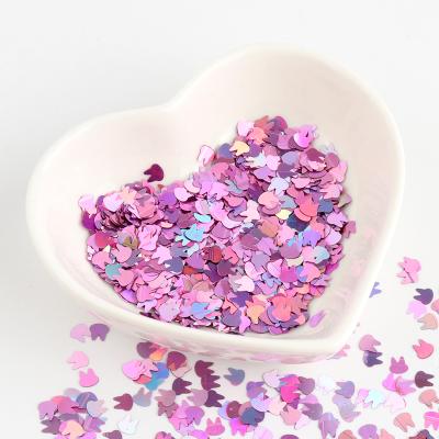 China 8g Viable Per Loose Spell 4mm PET Bunny Glitter Nail Art Sequins Confetti For Crafts Wedding Decor Glitter Bunny Nail Sequin for sale