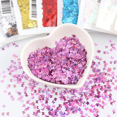 China Sequin Top Fashion 8g Nail Art Laser Glitter Sequins CHOOSE Nail Art Butterfly Glitter Sequin Wedding Decoration Holographic 3mm Nail for sale