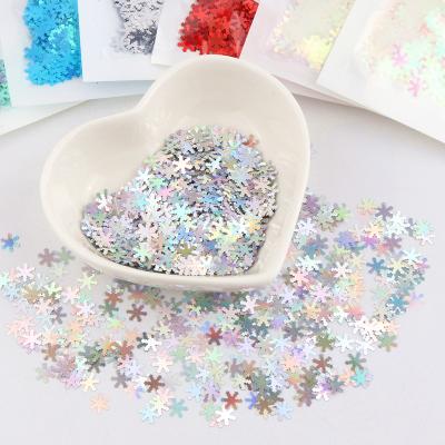 China Nairart Newest Hot Sale Christmas Decoration Ultra-thin Snowflake Sequins CHOOSE 5mm Sequin Material Loose Nail Sequin For Crafts for sale