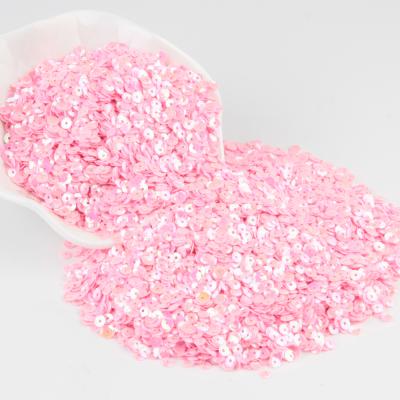 China Sequins 3mm-30mm Flat Round Loose Size Sequin Different Sequin Viable Series PVC Garment Accessories DIY Sequins Pink for sale