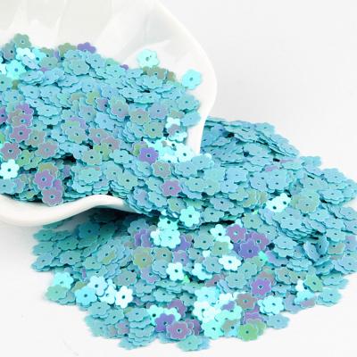 China 10g Sequin 3mm-30mm DIY Handmade Loose Blue PVC Flower Flat AB Round Sequins Cup Sequins For Sewing Wedding Craft Decorat for sale