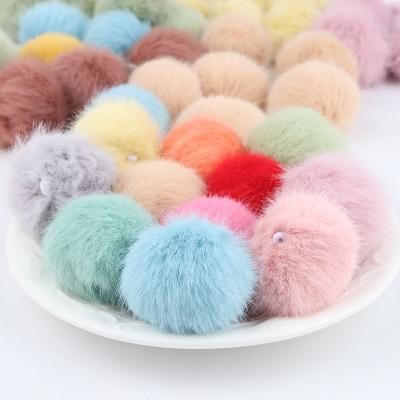 China Garment 35mm Imitate Mink Fur Pomopoms Balls Artificial 3.5cm Pompom Ball DIY Pomopones Opens For Hairball Furball Sewing Supplies for sale